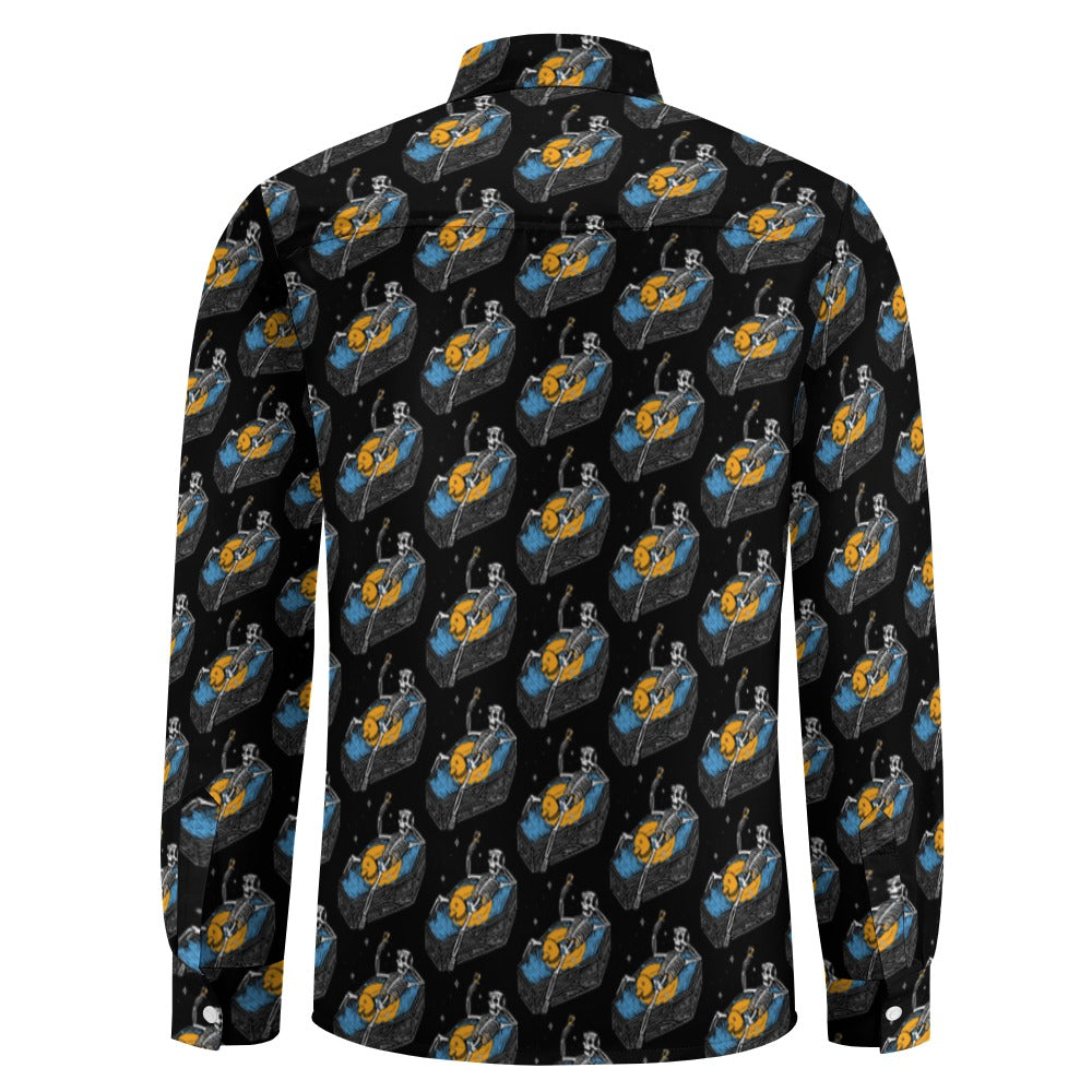 Casual One Pocket Long Sleeve Shirt