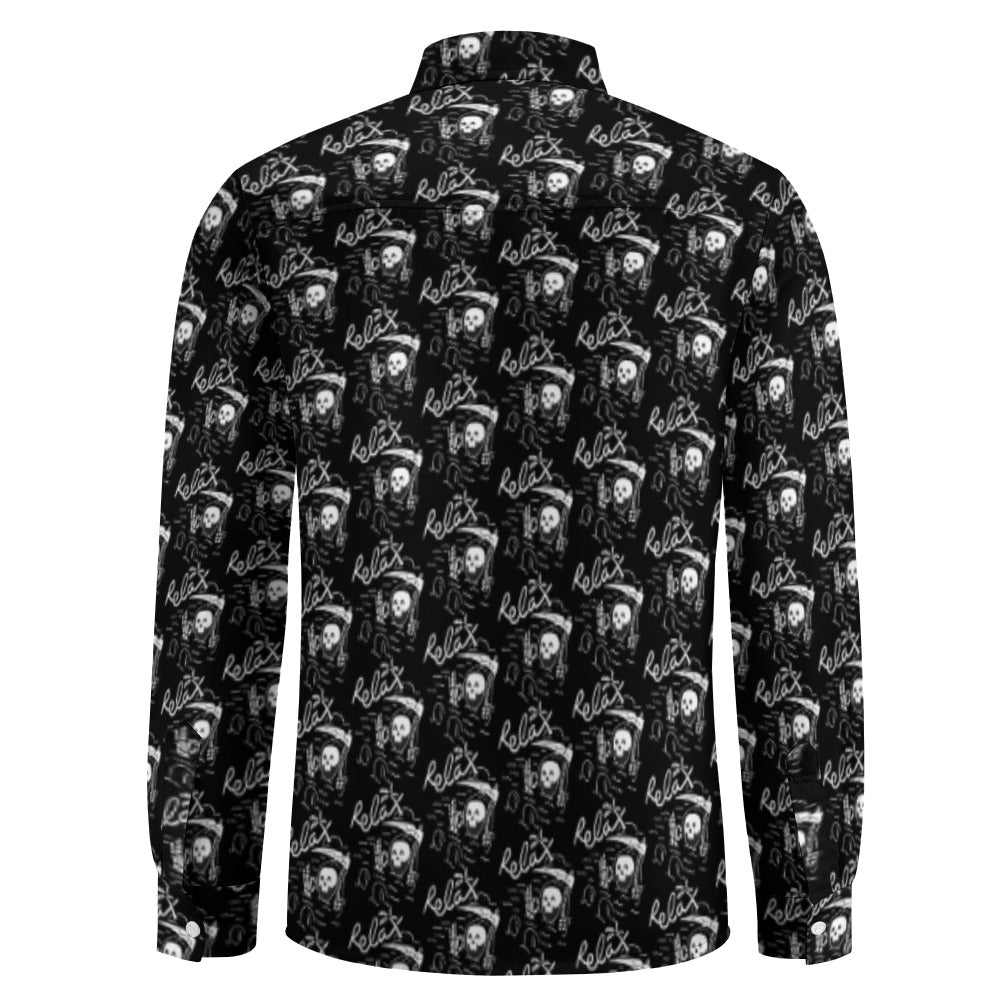 Casual One Pocket Long Sleeve Shirt