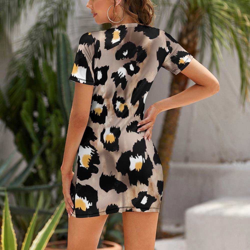 Crew Neck Short Sleeve Dress