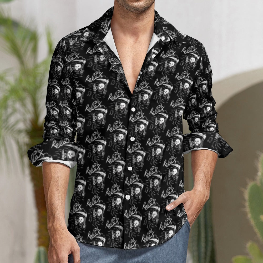 Casual One Pocket Long Sleeve Shirt