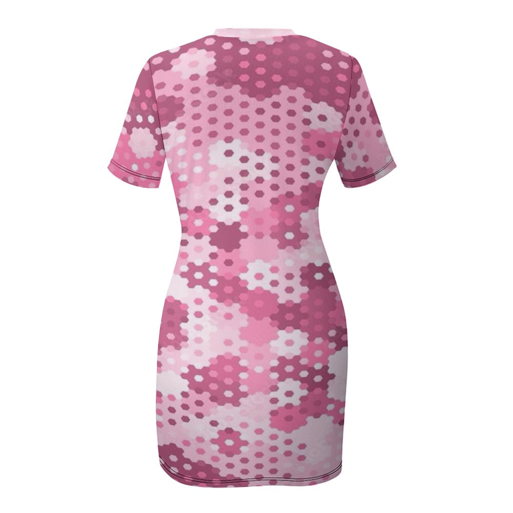 Crew Neck Short Sleeve Dress
