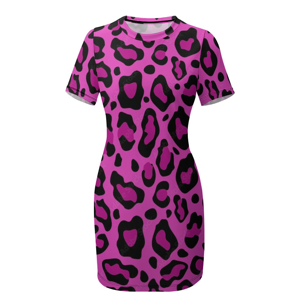 Crew Neck Short Sleeve Dress