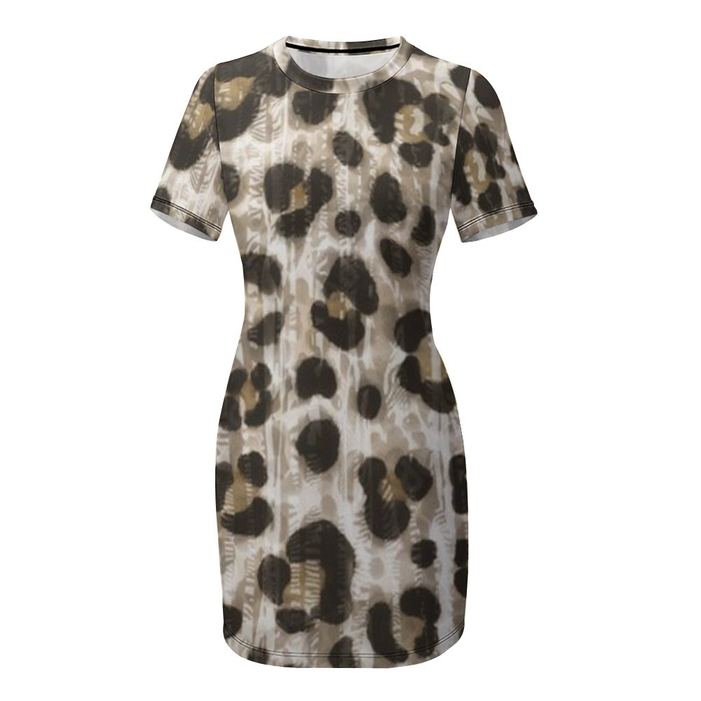 Crew Neck Short Sleeve Dress
