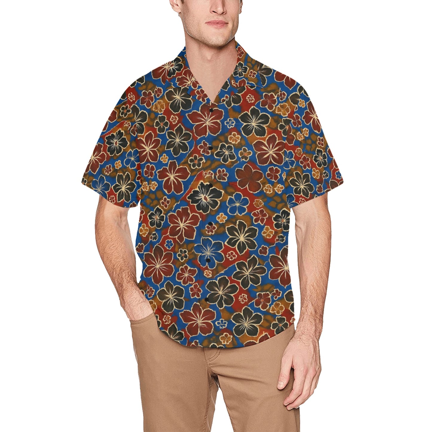Men's Hawaiian Shirt With Chest Pocket