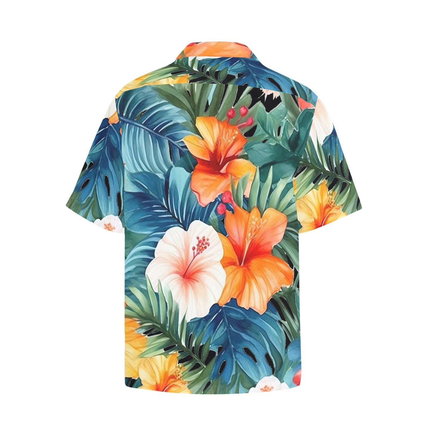 Men's Hawaiian Shirt With Chest Pocket