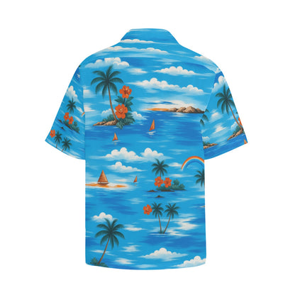 Men's Hawaiian Shirt With Chest Pocket