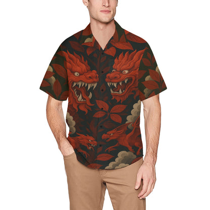 Men's Hawaiian Shirt With Chest Pocket