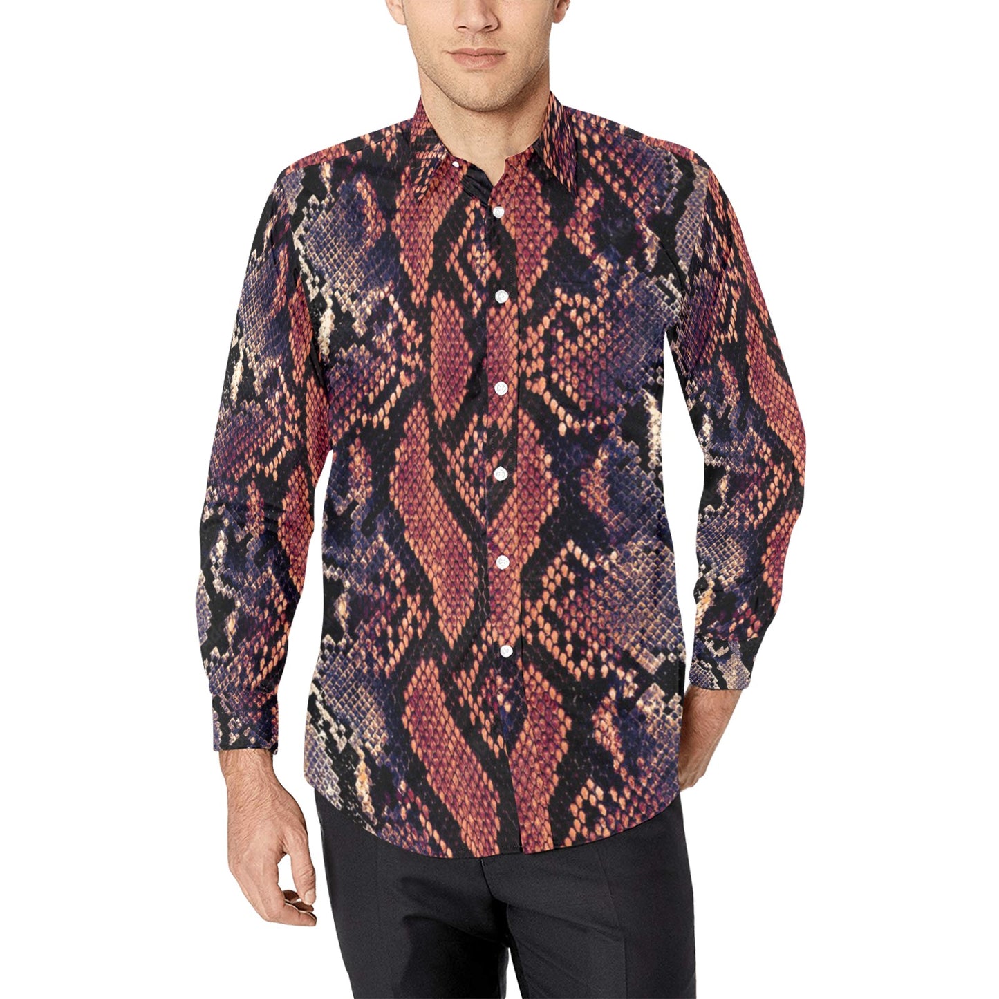 Men's All Over Print Long Sleeve Shirt