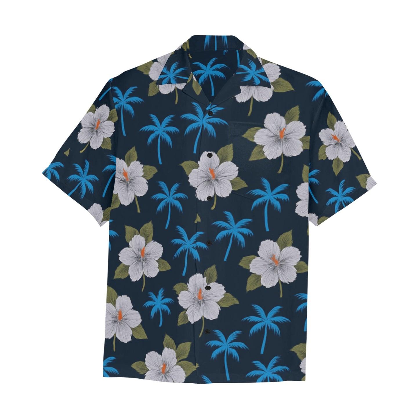 Men's Hawaiian Shirt With Chest Pocket