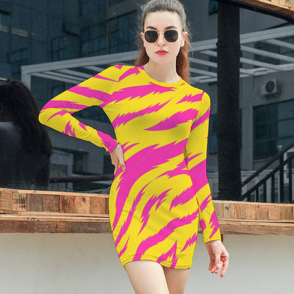 Women's Elegant Long Sleeve Skinny Dress