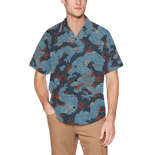 Men's Hawaiian Shirt With Chest Pocket