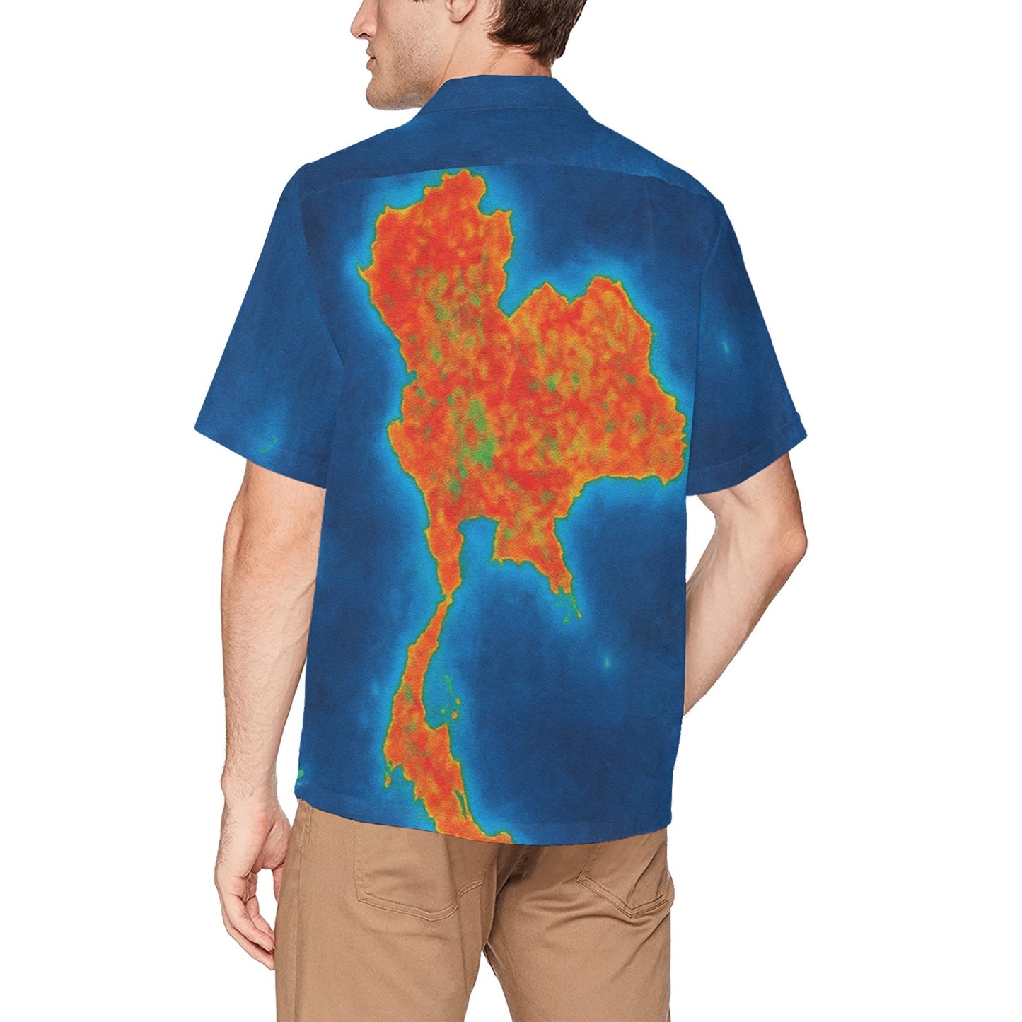 Men's Hawaiian Shirt With Chest Pocket
