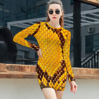 Women's Elegant Long Sleeve Skinny Dress