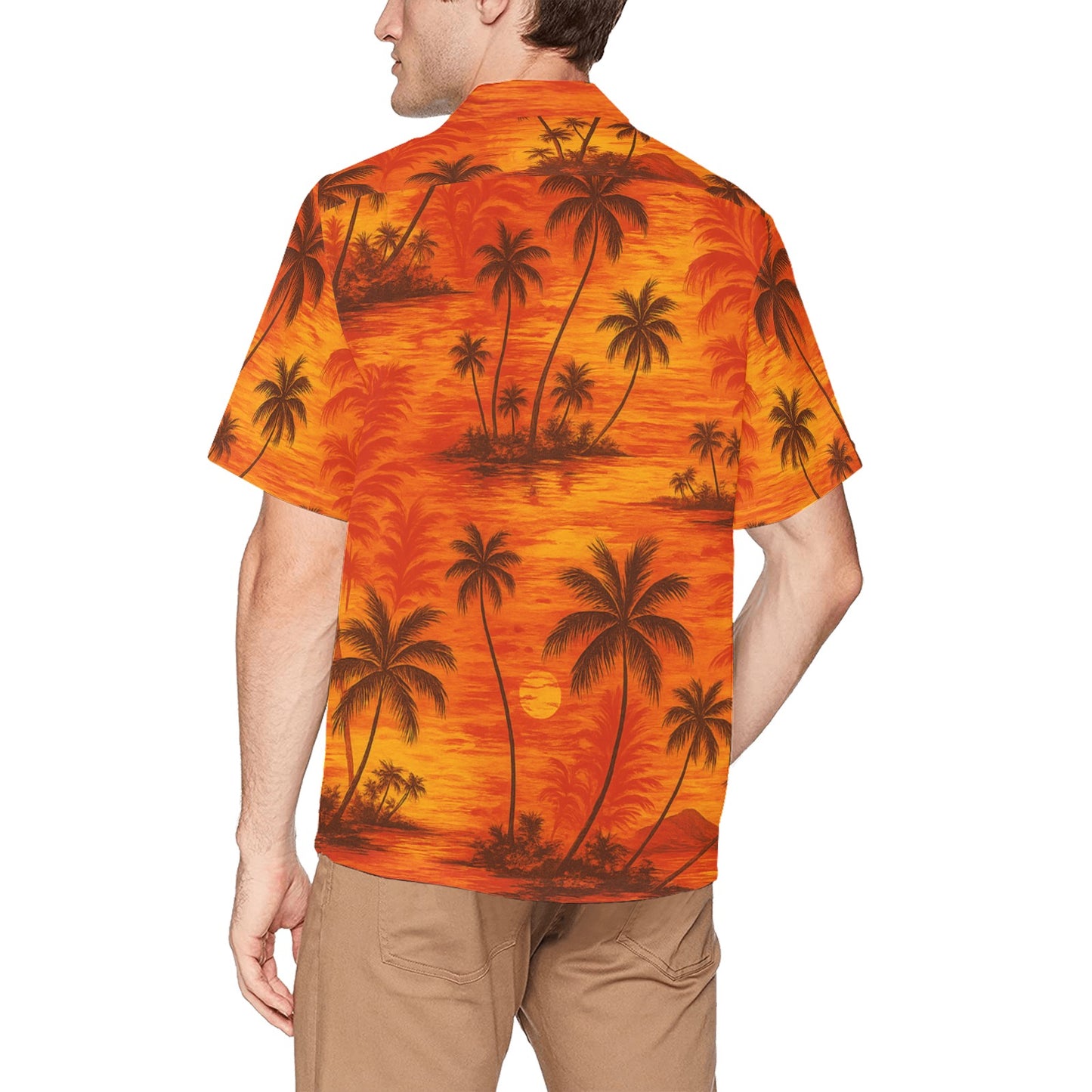 Men's Hawaiian Shirt With Chest Pocket