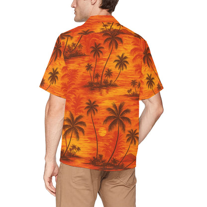 Men's Hawaiian Shirt With Chest Pocket