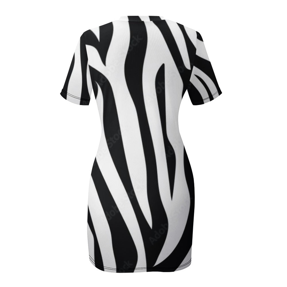Crew Neck Short Sleeve Dress