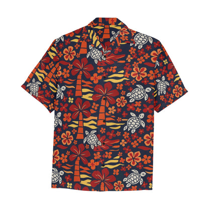 Men's Hawaiian Shirt With Chest Pocket