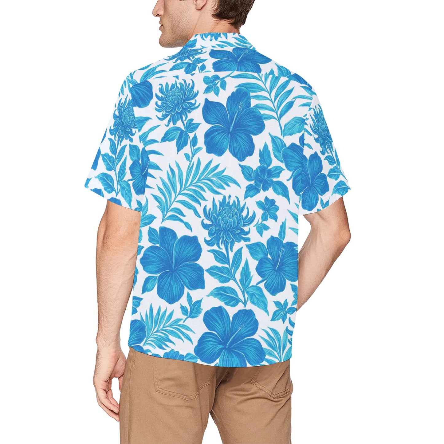 Men's Hawaiian Shirt With Chest Pocket