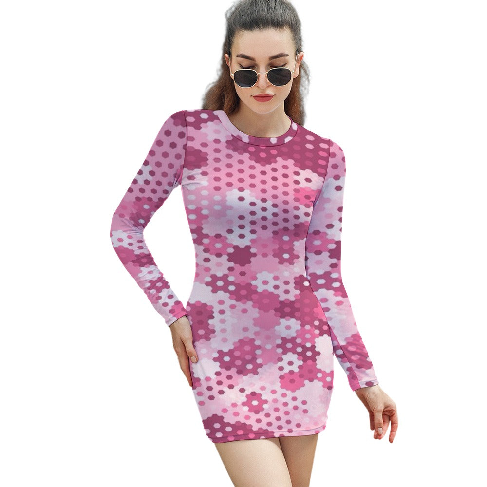 Women's Elegant Long Sleeve Skinny Dress