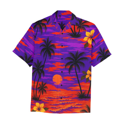 Men's Hawaiian Shirt With Chest Pocket