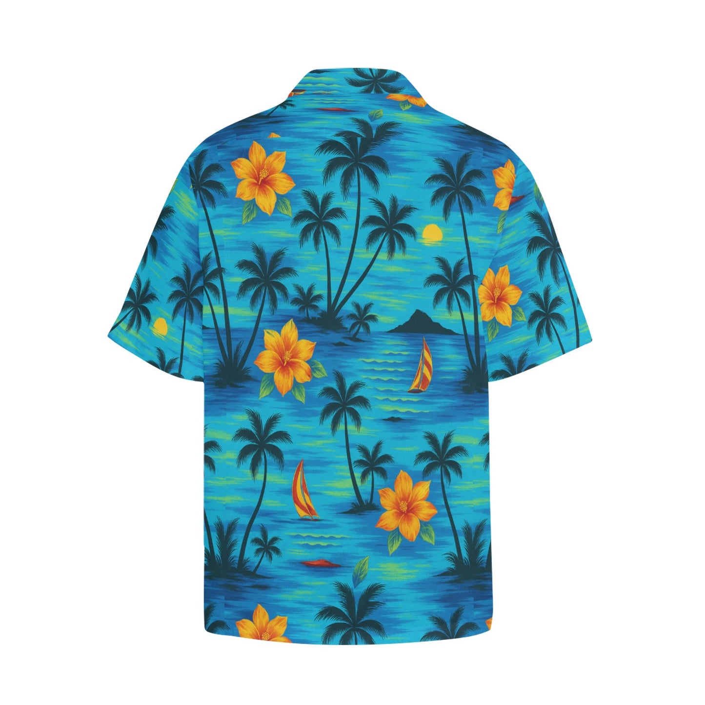 Men's Hawaiian Shirt With Chest Pocket