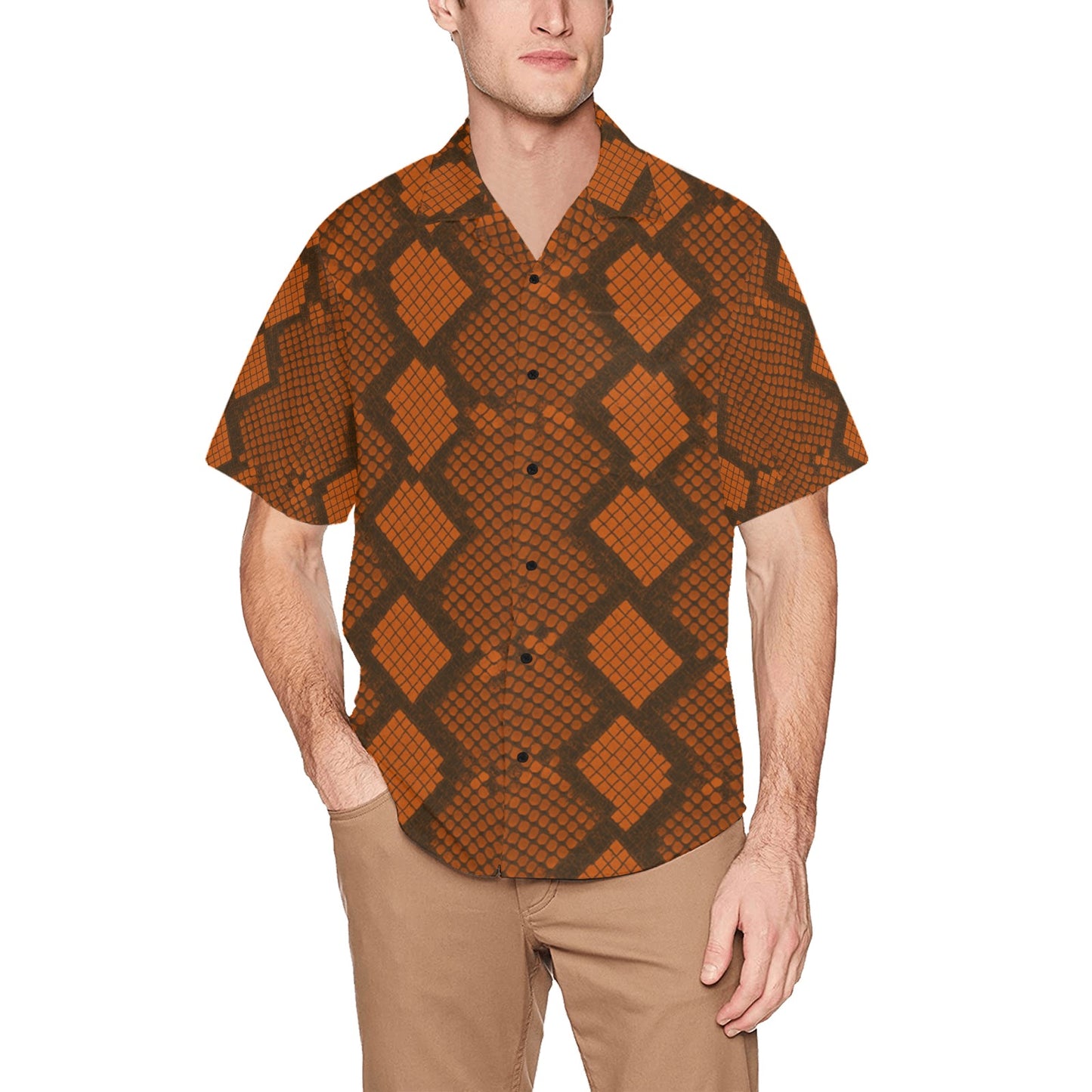 Men's Hawaiian Shirt With Chest Pocket