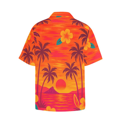 Men's Hawaiian Shirt With Chest Pocket