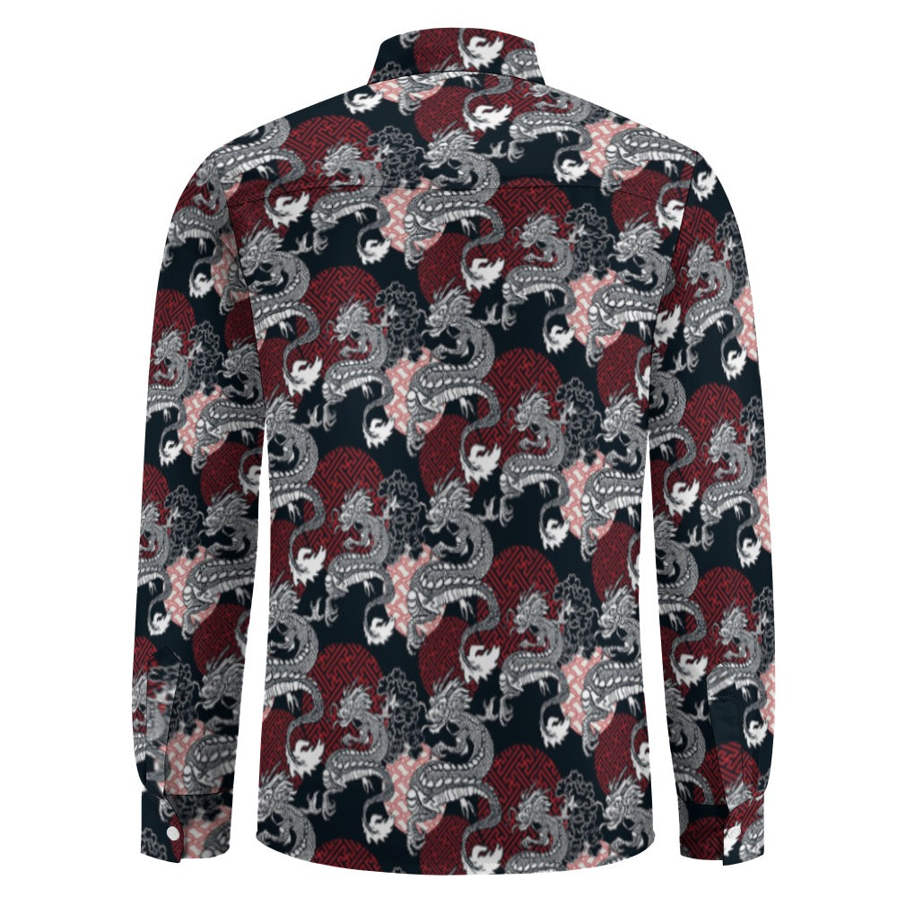 Casual One Pocket Long Sleeve Shirt
