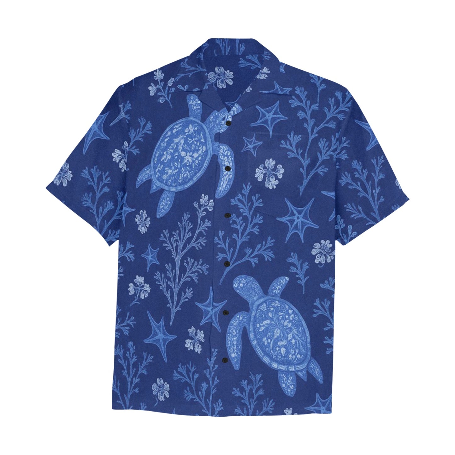 Men's Hawaiian Shirt With Chest Pocket