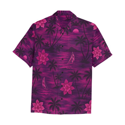 Men's Hawaiian Shirt With Chest Pocket