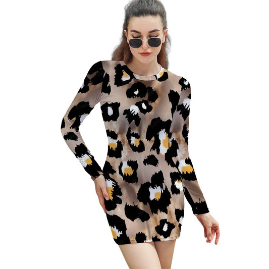 Women's Elegant Long Sleeve Skinny Dress