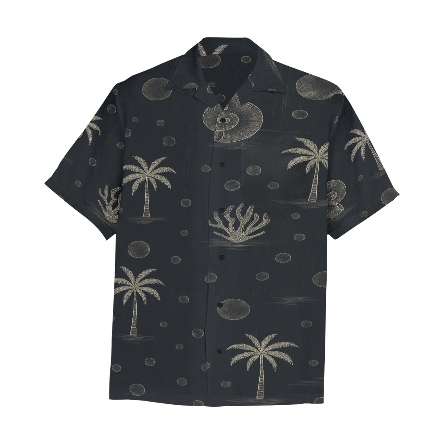 Men's Hawaiian Shirt With Chest Pocket