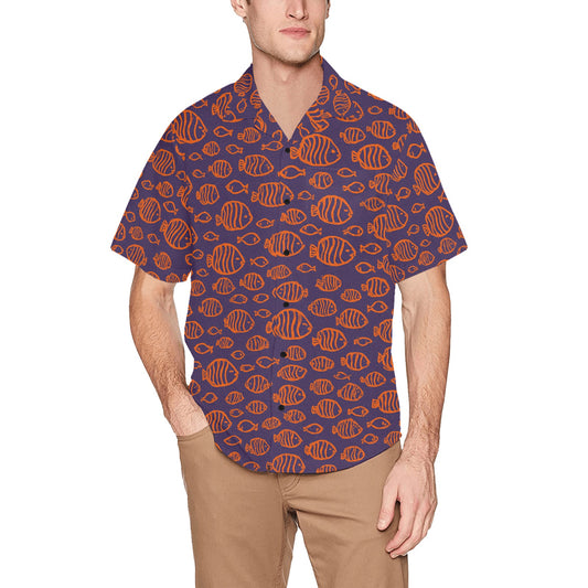 Men's Hawaiian Shirt With Chest Pocket