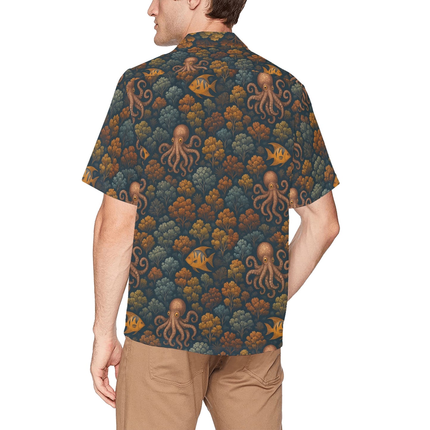 Men's Hawaiian Shirt With Chest Pocket