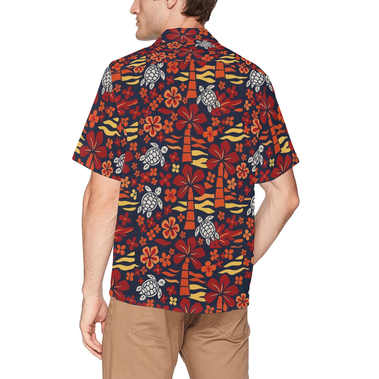Men's Hawaiian Shirt With Chest Pocket