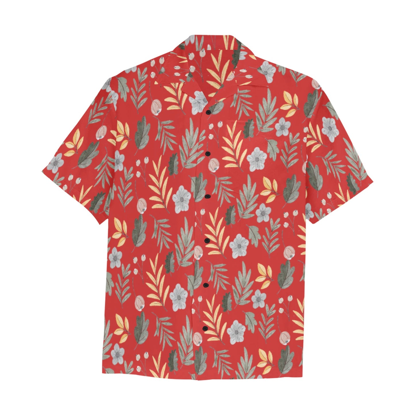 Men's Hawaiian Shirt With Chest Pocket