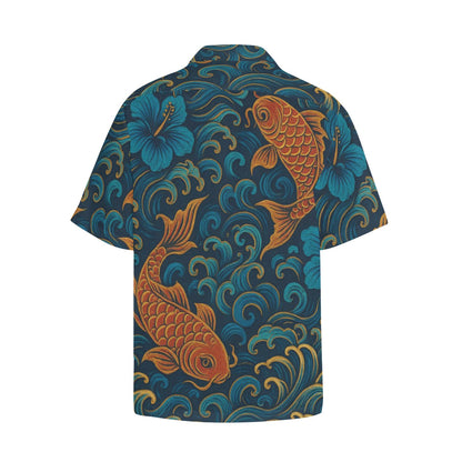 Men's Hawaiian Shirt With Chest Pocket