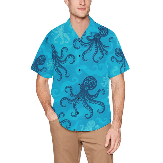 Men's Hawaiian Shirt With Chest Pocket