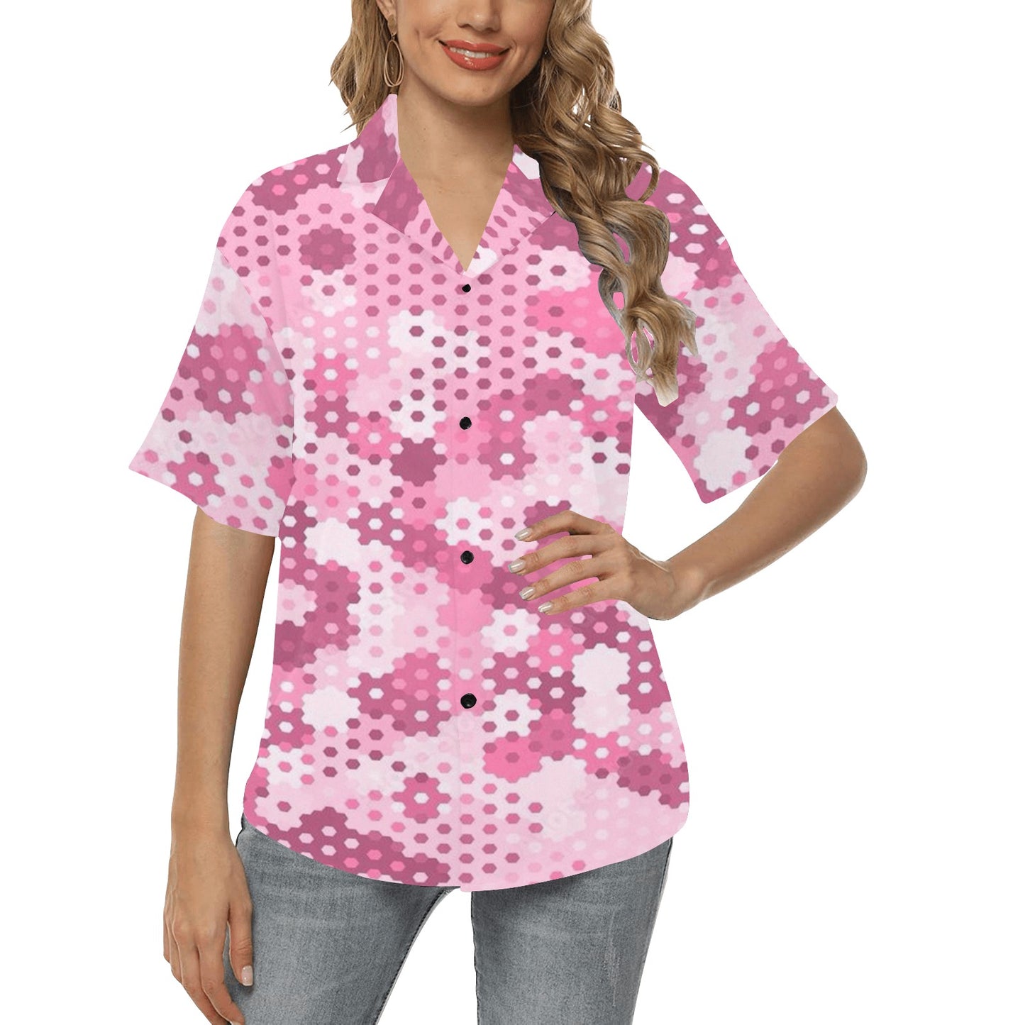 Print Hawaiian Shirt for Women