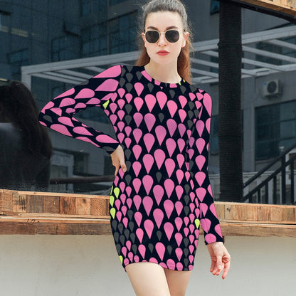 Women's Elegant Long Sleeve Skinny Dress