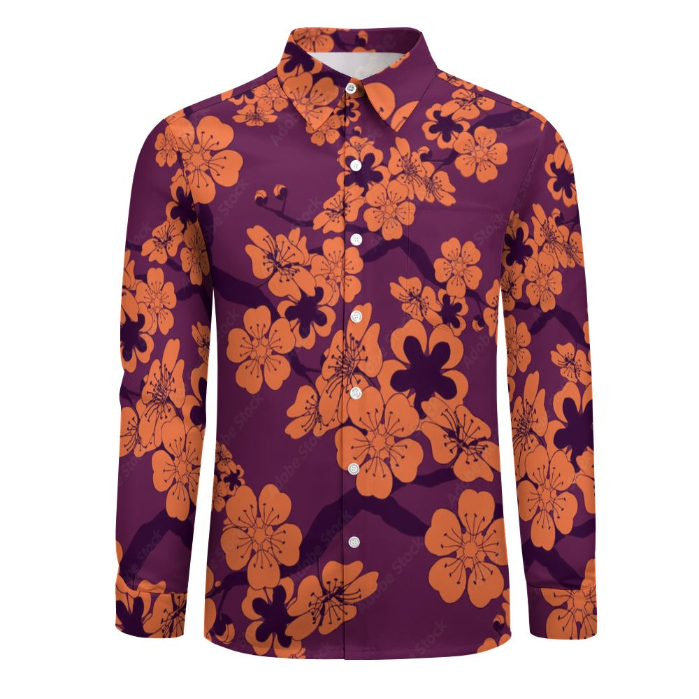 Casual One Pocket Long Sleeve Shirt