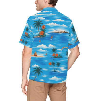 Men's Hawaiian Shirt With Chest Pocket