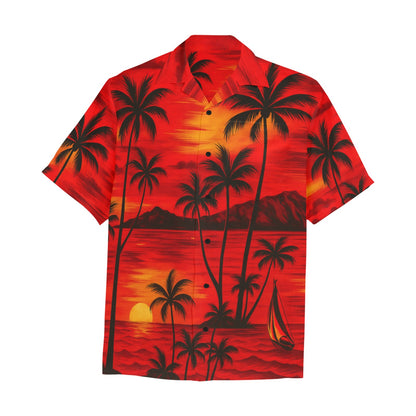 Men's Hawaiian Shirt With Chest Pocket