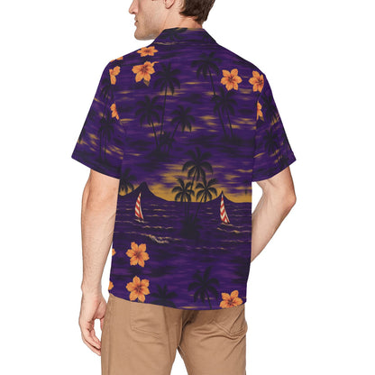 Men's Hawaiian Shirt With Chest Pocket