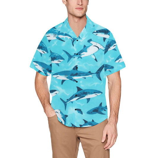 Men's Hawaiian Shirt With Chest Pocket