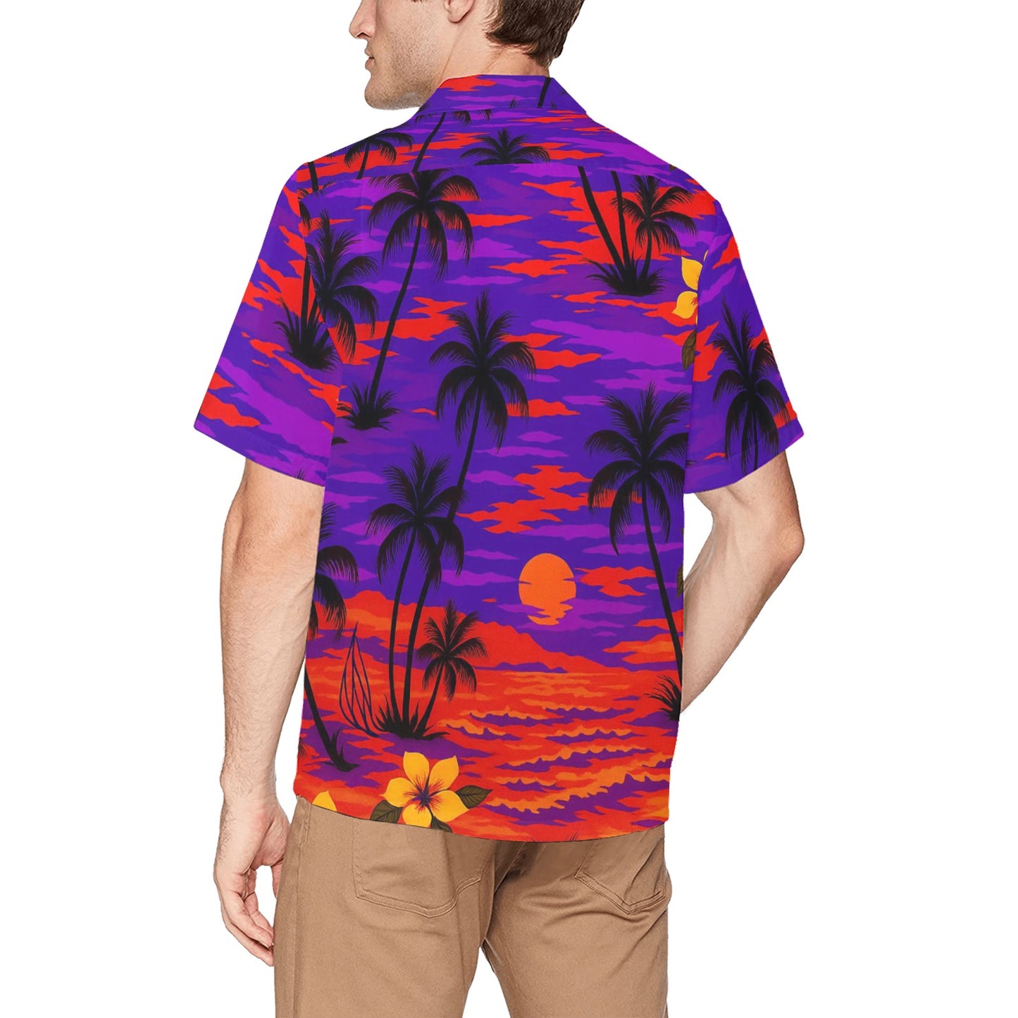 Men's Hawaiian Shirt With Chest Pocket