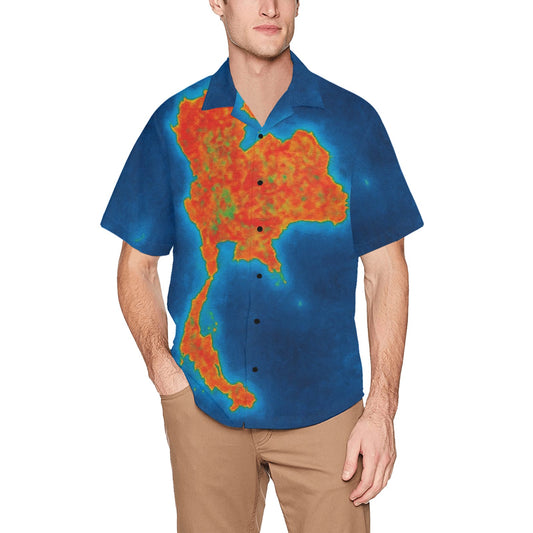 Men's Hawaiian Shirt With Chest Pocket
