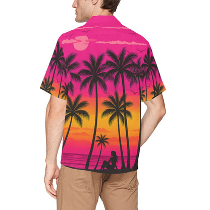 Men's Hawaiian Shirt With Chest Pocket