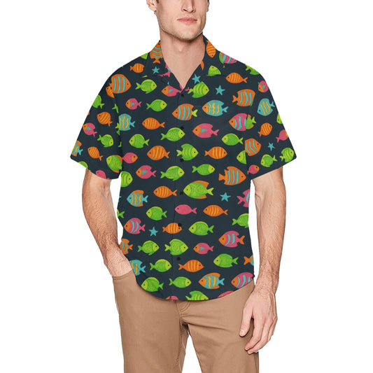 Men's Hawaiian Shirt With Chest Pocket
