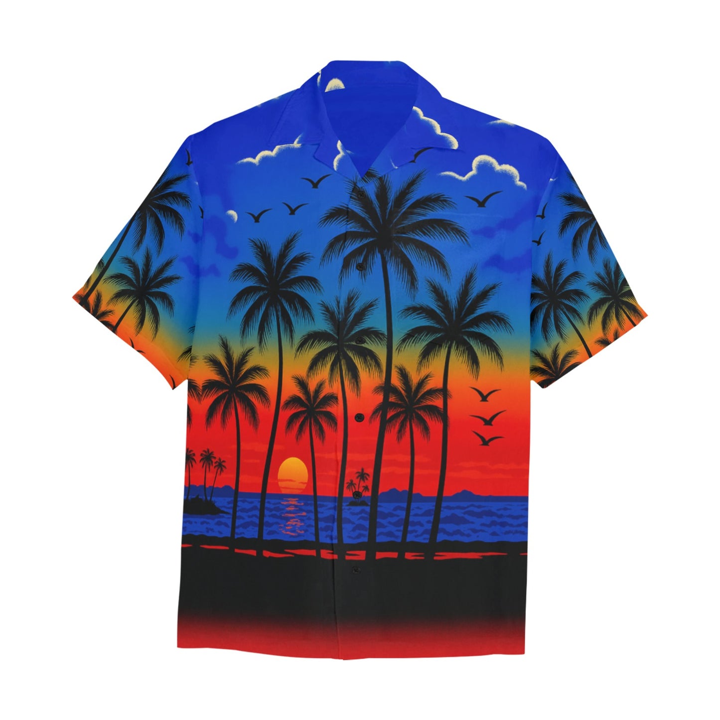 Men's Hawaiian Shirt With Chest Pocket